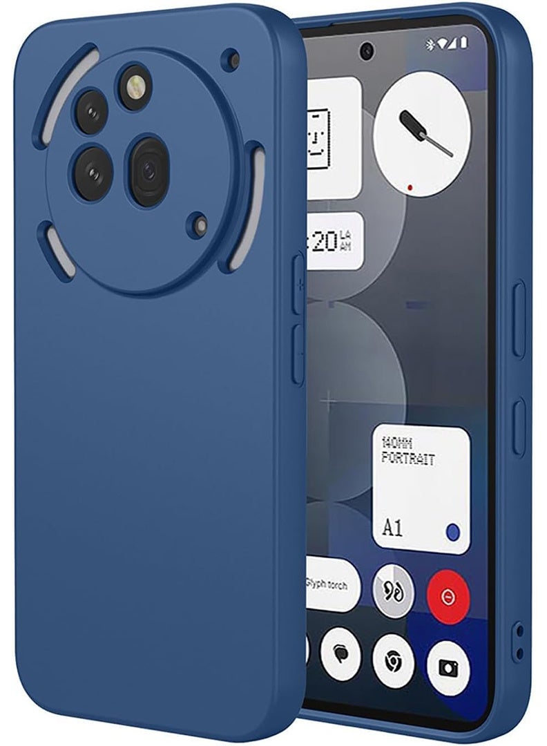 Case Up Compatible with Nothing Phone 3a Pro 6.77 Inch Case, Soft & Premium Liquid Silicone [Anti-Scratch Microfiber Lining] Shockproof Protective Slim Phone Cover for 3a Pro 2025, Blue - Image 1