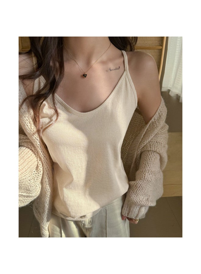 pincai Cotton Linen All-Season Versatile Loose Lazy Style Camisole Women'S Innerwear Flattering Sleeveless Top - Image 3