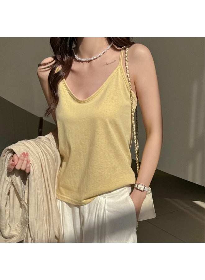 pincai Cotton Linen All-Season Versatile Loose Lazy Style Camisole Women'S Innerwear Flattering Sleeveless Top - Image 5