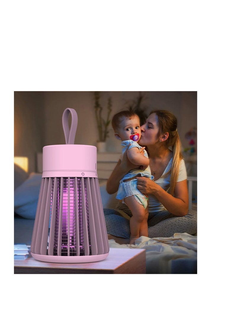 SYOSI Bug Zapper, USB Powered Rechargeable Mosquito Zapper Electric Mosquito Zapper for Indoors Wireless UV Killer for Mosquitos, Insects, Flies and Gnats Portable Mosquito Eradicator for Home - Image 2
