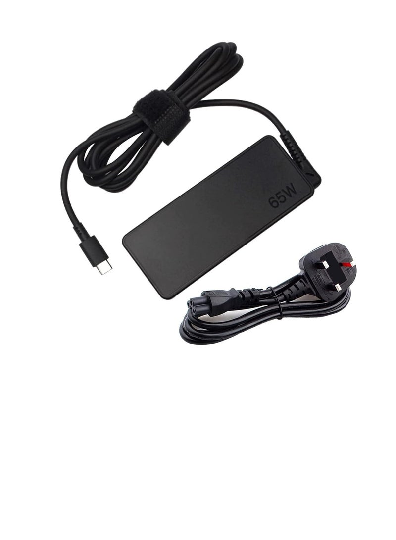 محول طاقة USB C بقدرة 65 وات متوافق مع Lenovo Think Pad Yoga HP chrome book Dell XPS ASUS Acer Huawei Xiaomi Samsung والمزيد من أجهزة النوع C PD جدار الكمبيوتر المحمول (شاحن من النوع C) - Image 1