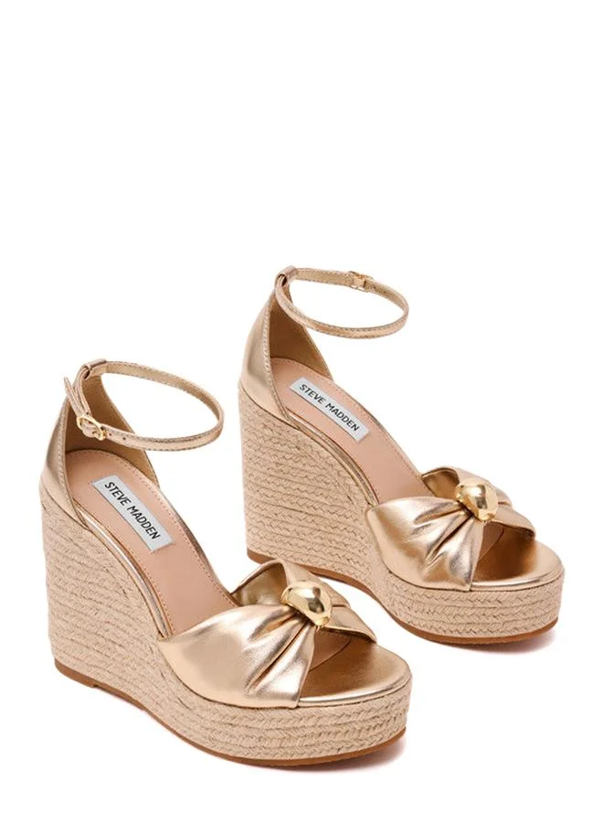 ستيف مادن Taliya Gold Women's Wedge Sandals