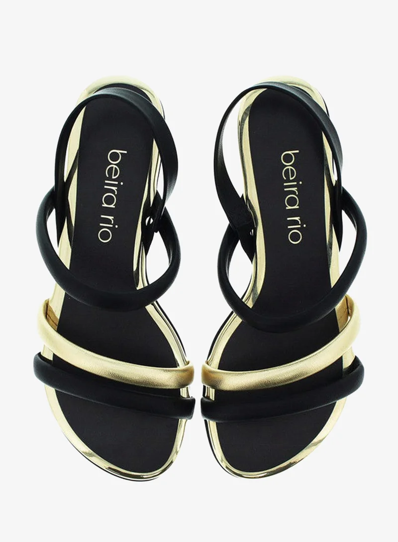Beira Rio Black Sandals for Women with Back Strap – Stylish & Supportive sling Back Ladies Sandals for Women | Best Price UAE
