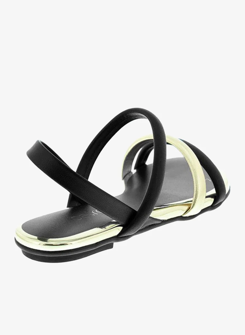 Beira Rio Black Sandals for Women with Back Strap – Stylish & Supportive sling Back Ladies Sandals for Women | Best Price UAE