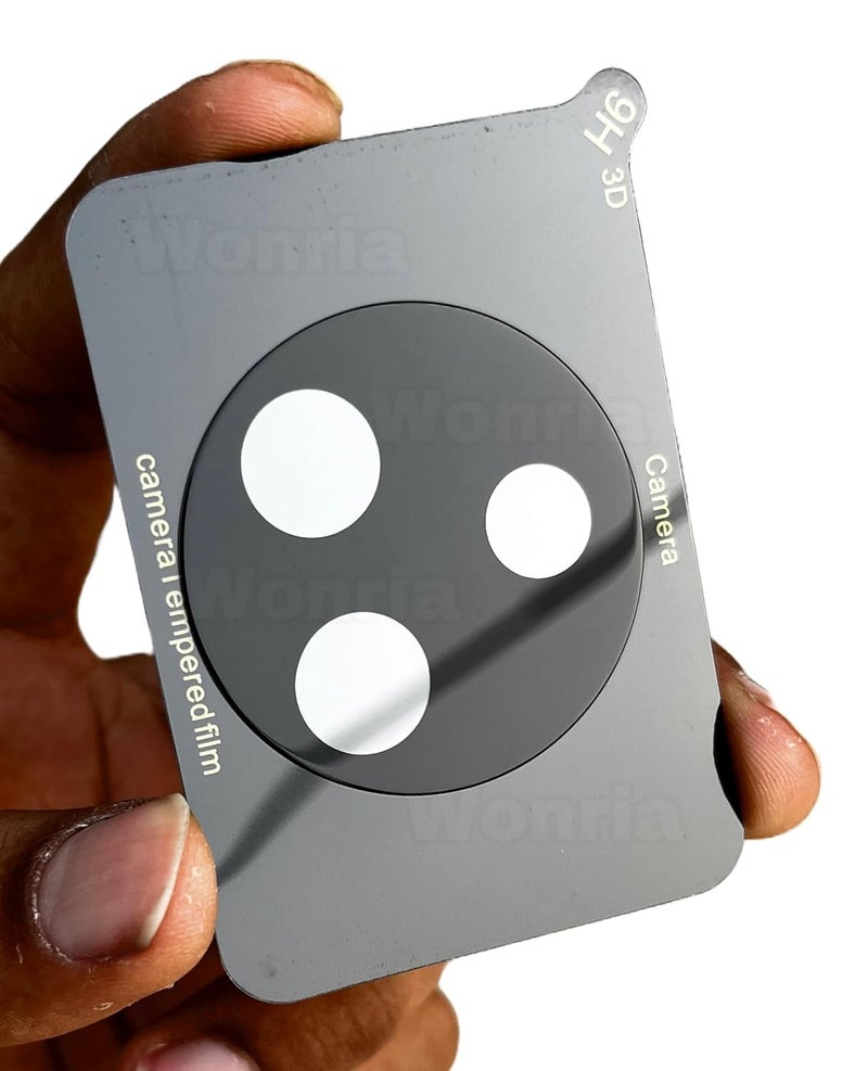WonRia ® حزمة 1 - واقي عدسة الكاميرا الخلفية لهاتف Vivo Y39 5G [3D بريميوم] - أسود - Image 2