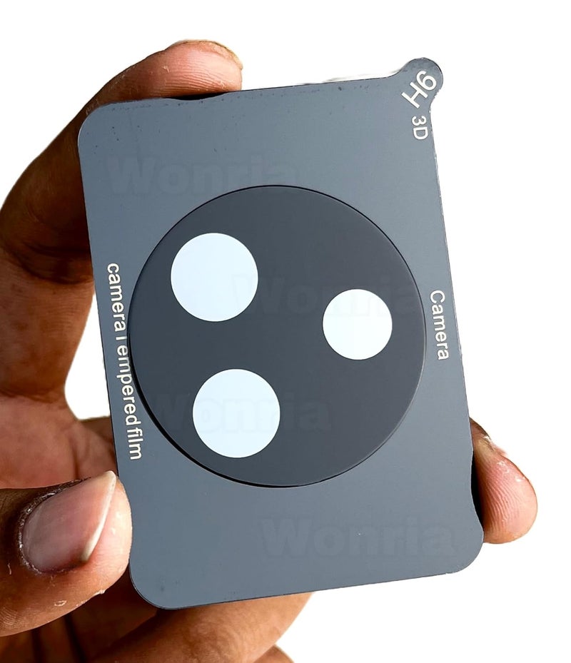 WonRia ® حزمة 1 - واقي عدسة الكاميرا الخلفية لهاتف Vivo Y39 5G [3D بريميوم] - أسود - Image 1