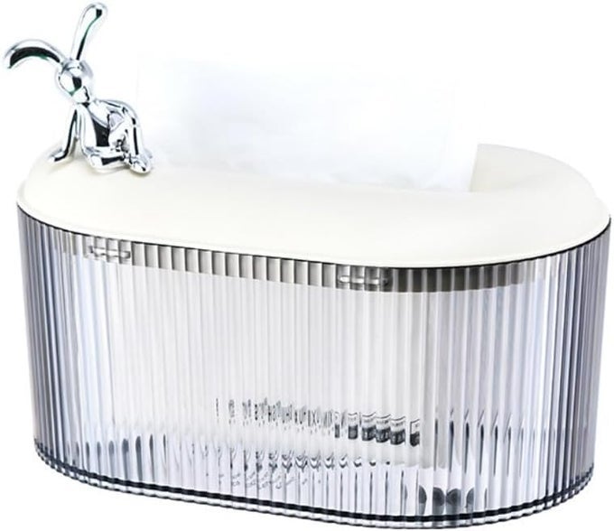MULTIFUNCTIONAL TRANSPARENT DRESSING TABLE TISSUE BOX HOLDER ORGANIZER STORAGE BOX JEWELRY BOXES MAKEUP ORGANIZER COSMETIC STORAGE BOX
