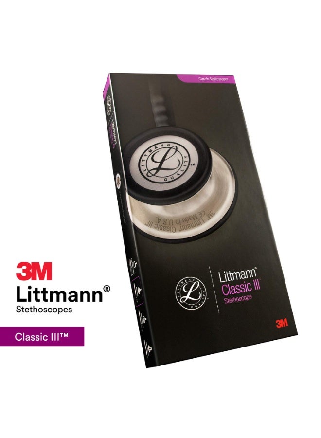 ثري أم ليتمان سماعة طبية 3M™ LITTMANN® CLASSIC III™، قطعة صدر مطلية بالنحاس، أنبوب بني شوكولاتة، 27 بوصة، 5809 | للوحدة - Image 4