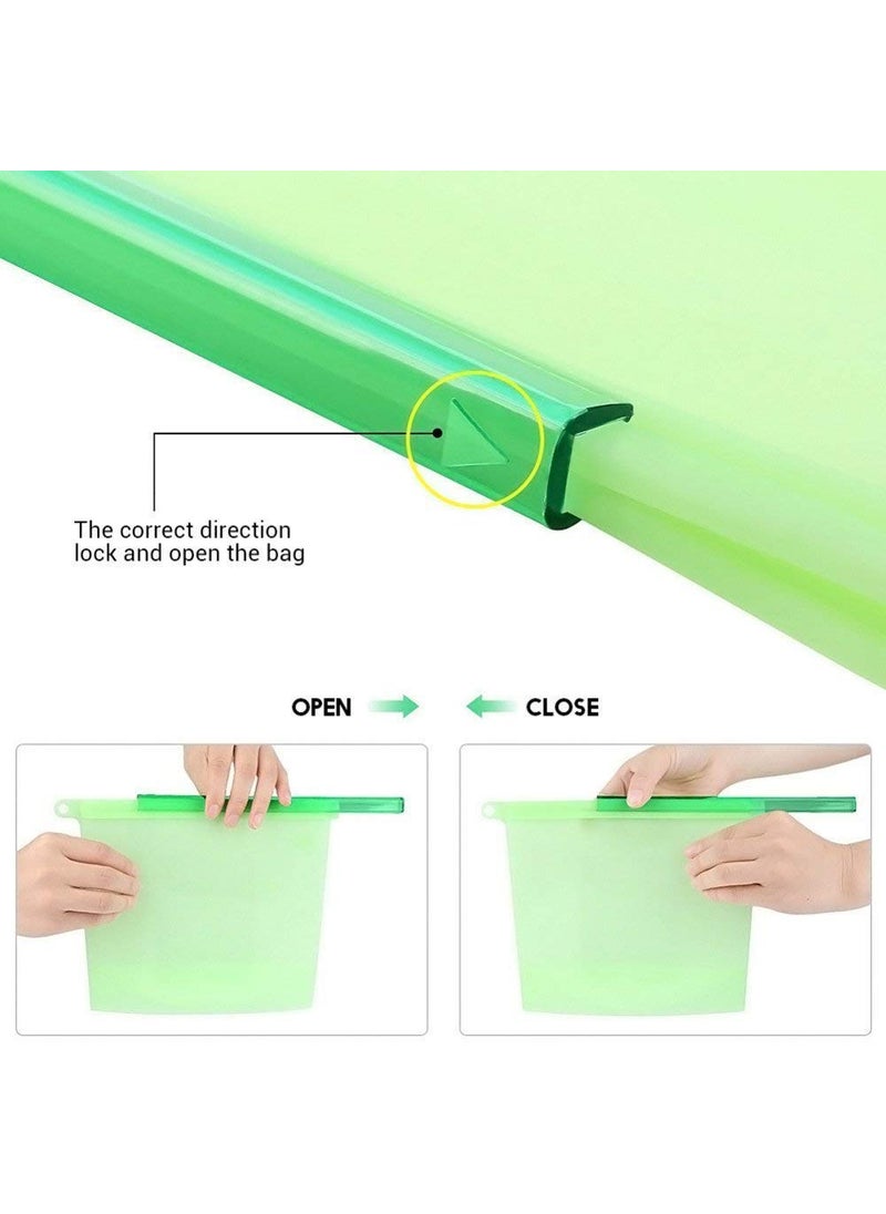 Syga SYGA 4 Piece Silicon Food Storage Bags Refrigerator & Dishwasher Safe Bags (Color May Vary)  - Image 3