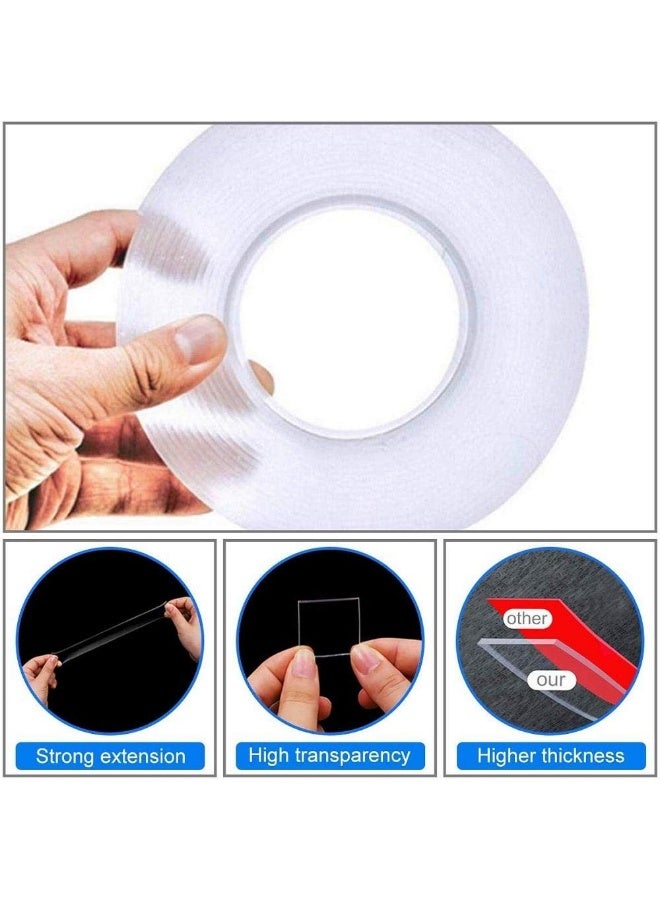 شريط لاصق دبل فيس شفاف قوي التثبيت - Image 4