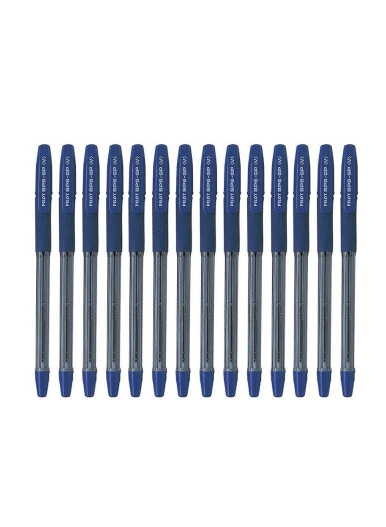 PILOT 12 قطعة قلم حبر جاف طرف متوسط حبر أزرق - Image 1