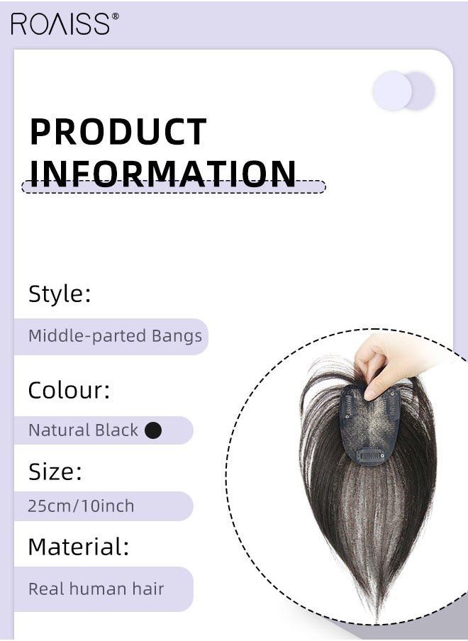 Invisible Hair Topper with Bangs for Women, Air Bangs with Clips on in French Style, Silk Inner Net Hair Pieces for Women with Thinning Hair Hair Loss Cover Gray Hair, Natural Black, 7x9cm - pzsku/Z89935A9E72623E706D2FZ/45/_/1722928902/fa8f7738-3916-4a21-8f81-36ac195712ca