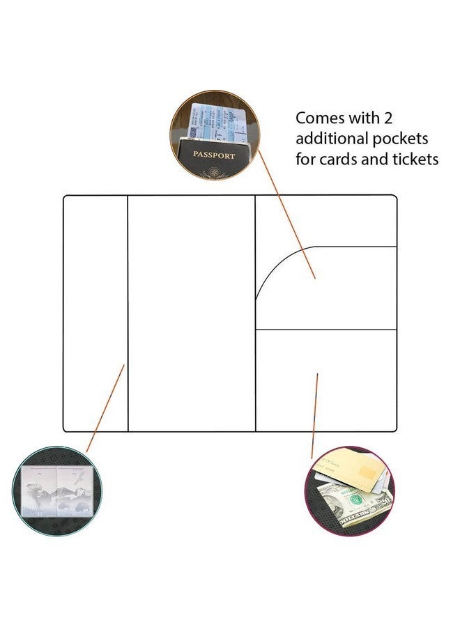 Anzailala 2 Passport Cover For Men Women Passport Holder Transparent Waterproof Passport Protector With 5 Card Sleeves (2 Passport Cover + 5 Card Sleeves, Polyvinyl Chloride) - Image 3