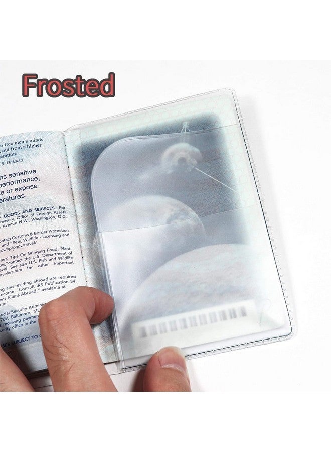 Anzailala 2 Passport Cover For Men Women Passport Holder Transparent Waterproof Passport Protector With 5 Card Sleeves (2 Passport Cover + 5 Card Sleeves, Polyvinyl Chloride) - Image 5