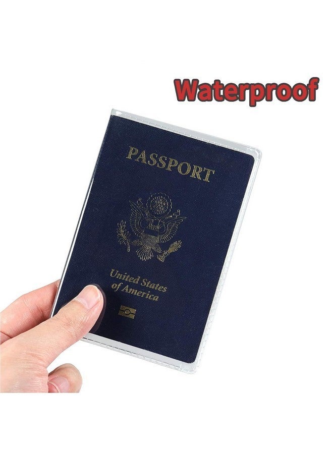 Anzailala 2 Passport Cover For Men Women Passport Holder Transparent Waterproof Passport Protector With 5 Card Sleeves (2 Passport Cover + 5 Card Sleeves, Polyvinyl Chloride) - Image 4