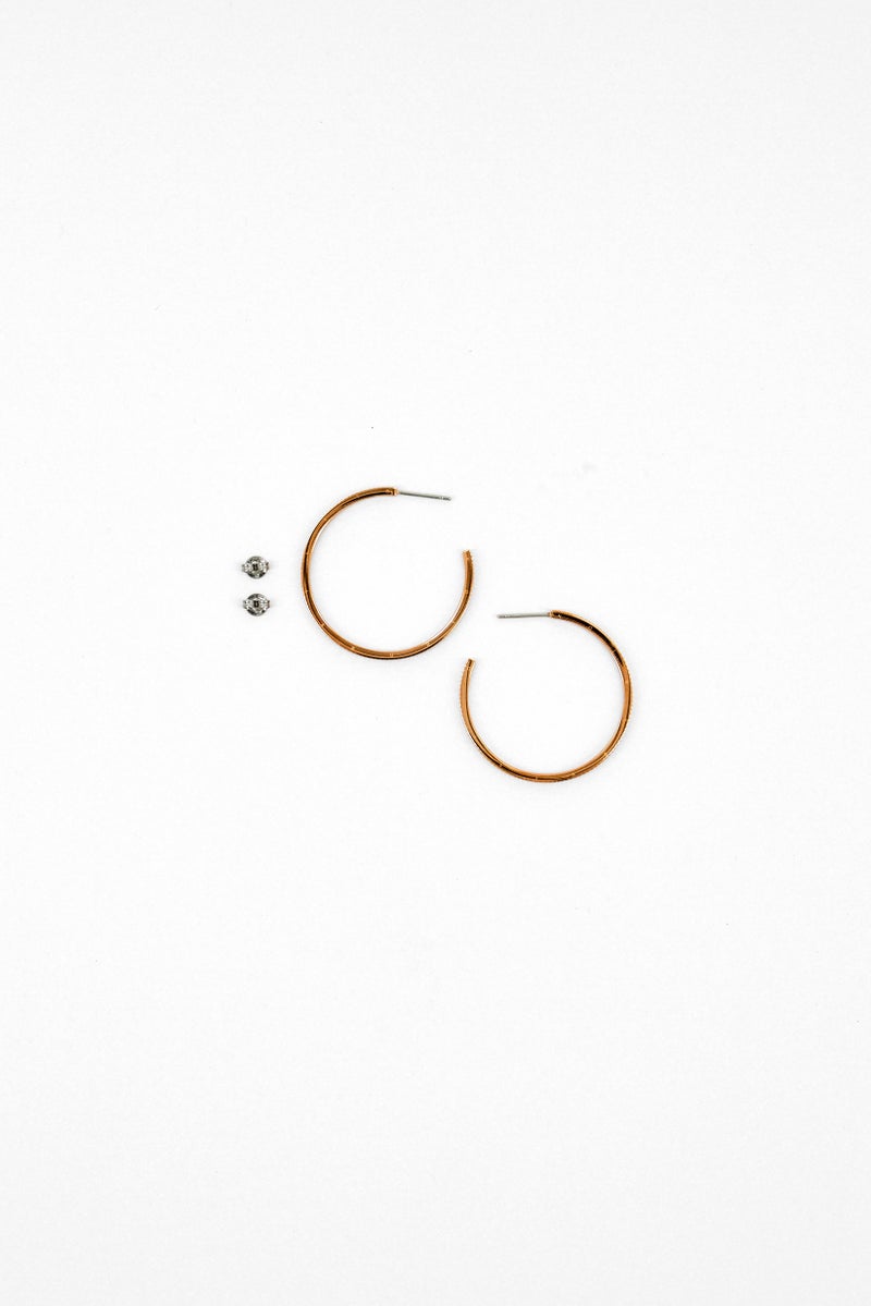 OLIVIA BURTON Women Classic Linear Carnation Hoop Earrings, Gold  - Image 3