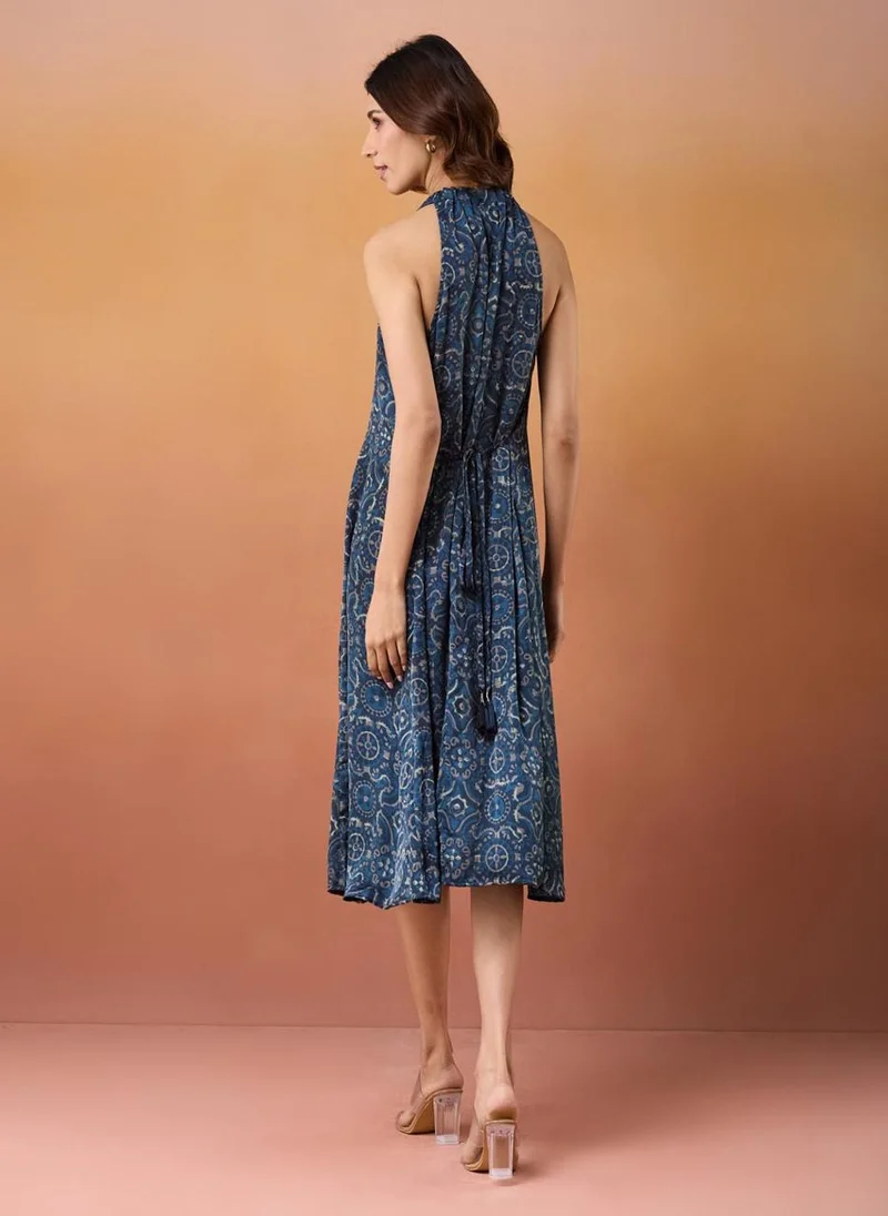 فاب انديا Halter Printed Dress