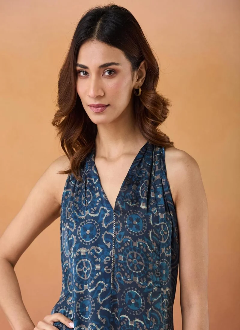 فاب انديا Halter Printed Dress