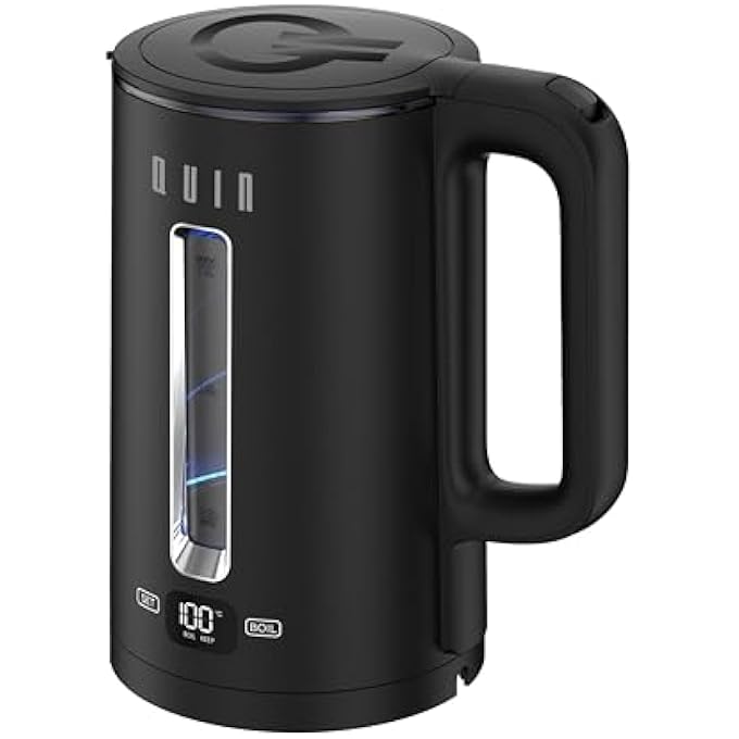 Smart Electric Kettle 15L Glass 1500W Variable Temperature Control 40100C Touch Control With Led Display Keep Warm Function ColorChanging Lighting Borosilicate Glass Black