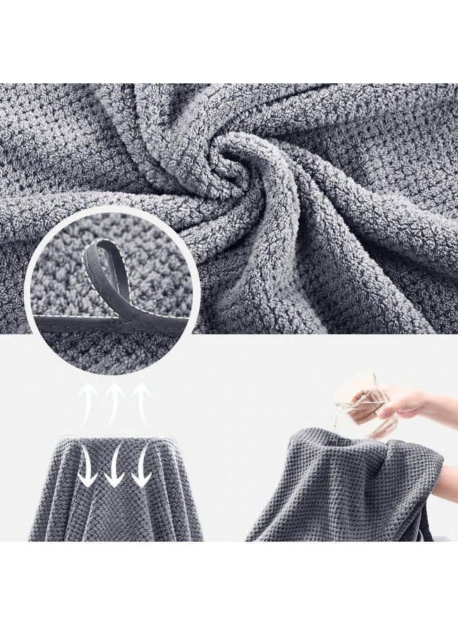 LINEAR Microfiber Bath Towel & Hand Towel Set/Microfiber Towels for Bath Large Size/Towel for Bath/Bath Towel for Men and Women/300 GSM (140 cms * 70 cms) (Grey) - Image 2