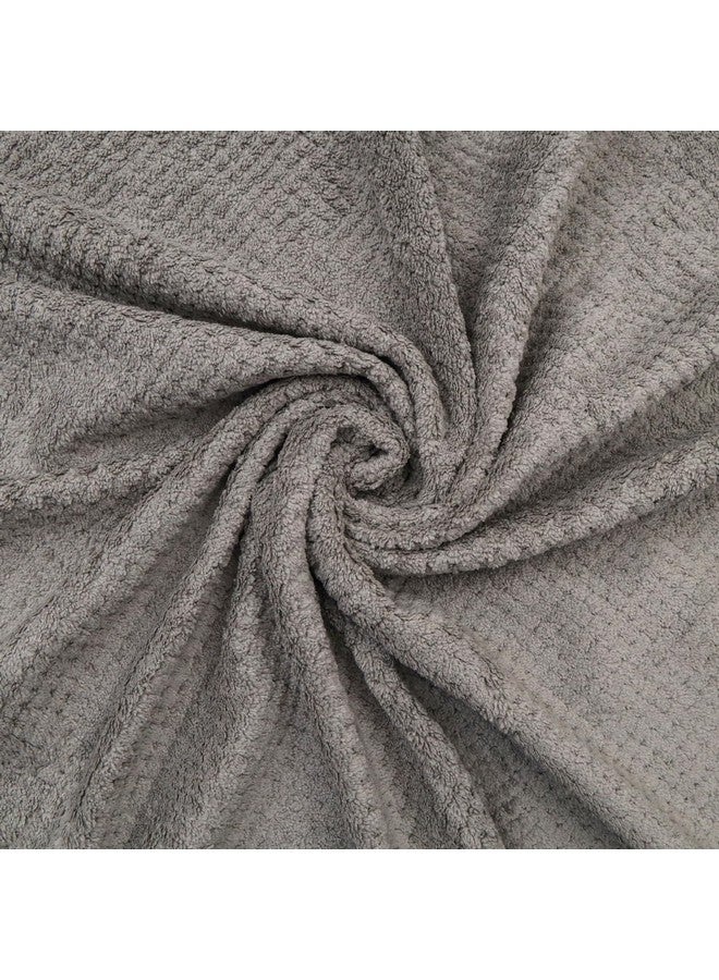 LINEAR Microfiber Bath Towel & Hand Towel Set/Microfiber Towels for Bath Large Size/Towel for Bath/Bath Towel for Men and Women/300 GSM (140 cms * 70 cms) (Grey) - Image 3