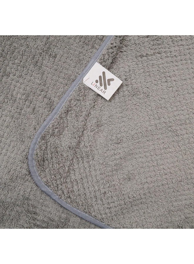 LINEAR Microfiber Bath Towel & Hand Towel Set/Microfiber Towels for Bath Large Size/Towel for Bath/Bath Towel for Men and Women/300 GSM (140 cms * 70 cms) (Grey) - Image 5