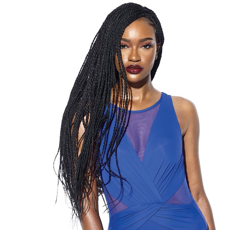 Sensationnel Sensationnel Ruwa 4x4 Braided Wigs  Senegal Twist 32inch Cloud 9 synthetic with 4x 4 lace parting with baby hair water repellent fast dry  RUWA Senegal Twist 32 Inch 1B