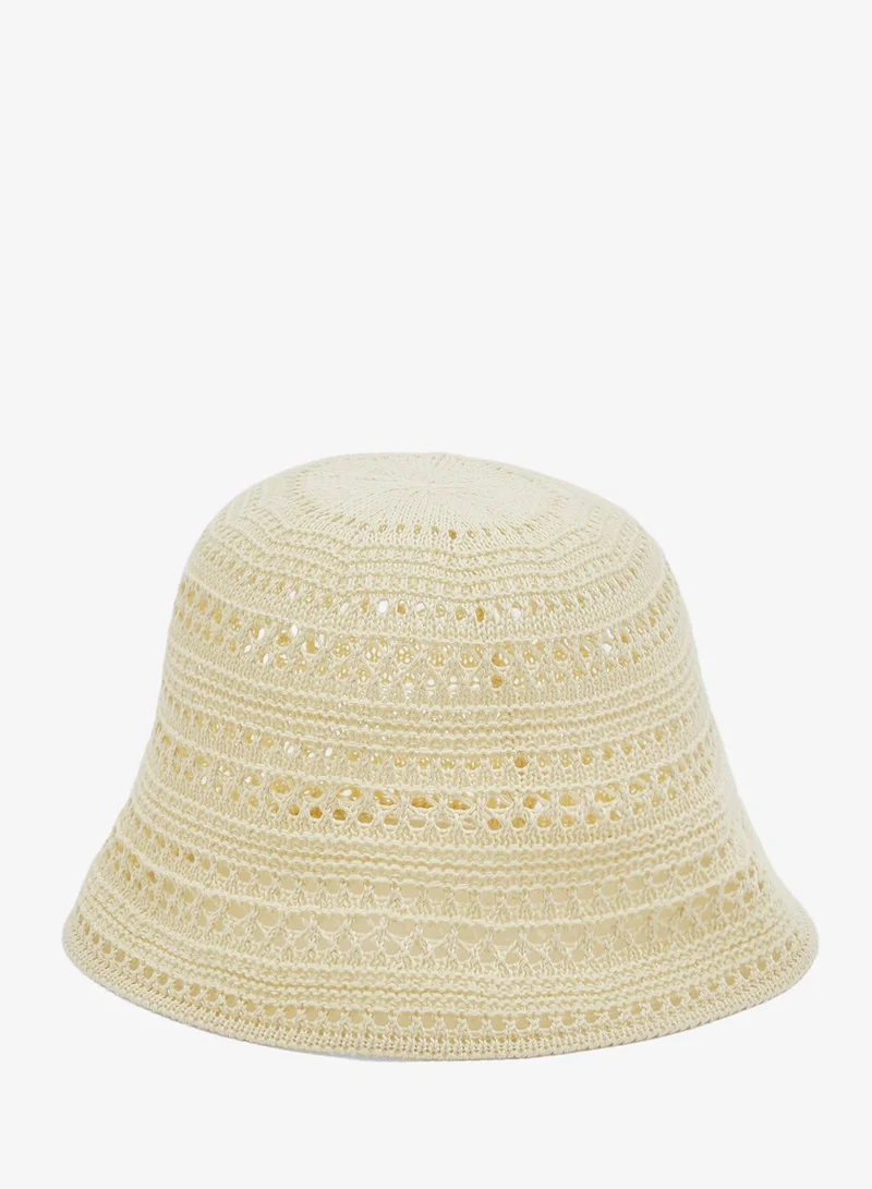 Ginger Crochet Detail Bucket Hat