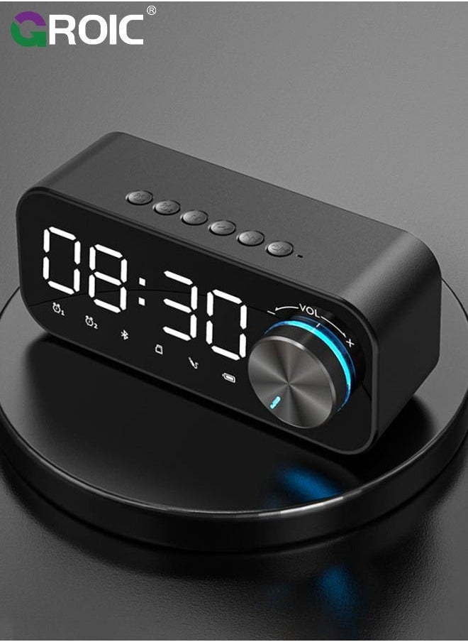 GROIC - Dual Alarm Clock Radio with Weekday/Weekend, LED Display for Bedroom, USB Charging Port, Precise Volume Control, Auto-Off Timer - Image 1