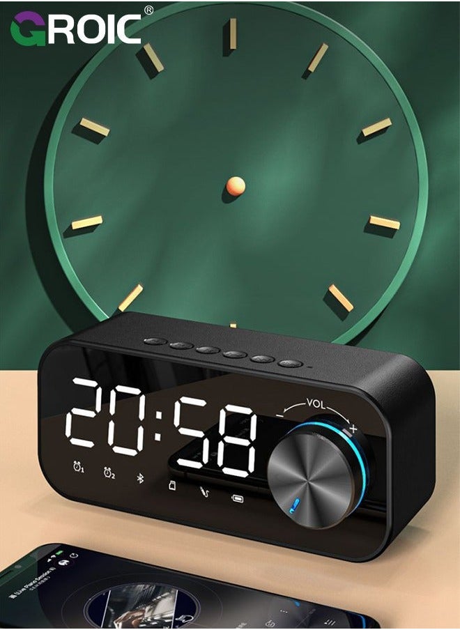 GROIC - Dual Alarm Clock Radio with Weekday/Weekend, LED Display for Bedroom, USB Charging Port, Precise Volume Control, Auto-Off Timer - Image 1