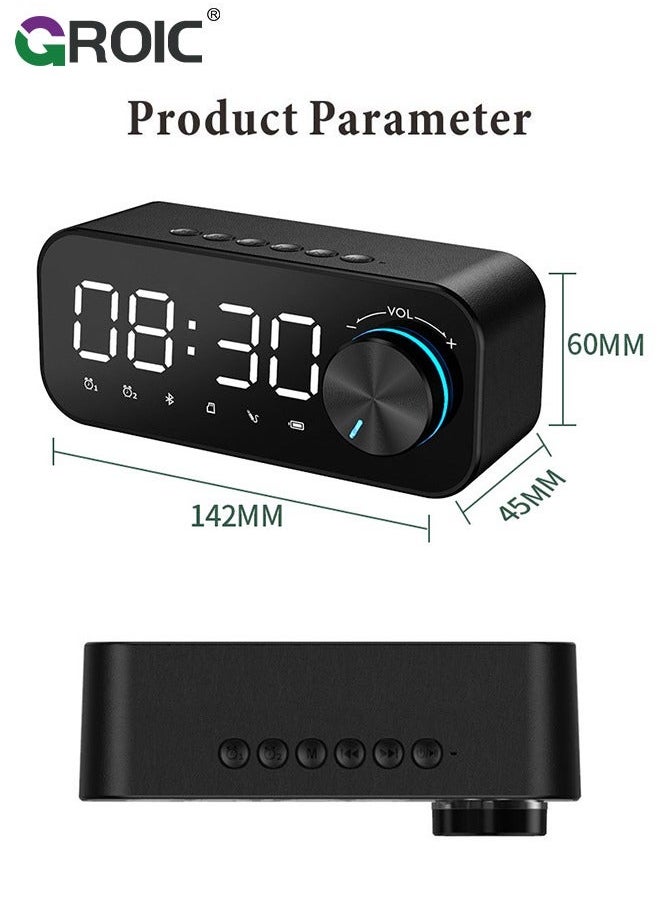 GROIC - Dual Alarm Clock Radio with Weekday/Weekend, LED Display for Bedroom, USB Charging Port, Precise Volume Control, Auto-Off Timer - Image 1