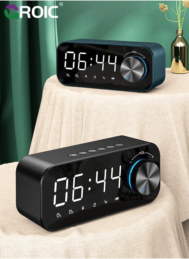 GROIC - Dual Alarm Clock Radio with Weekday/Weekend, LED Display for Bedroom, USB Charging Port, Precise Volume Control, Auto-Off Timer - Image 1