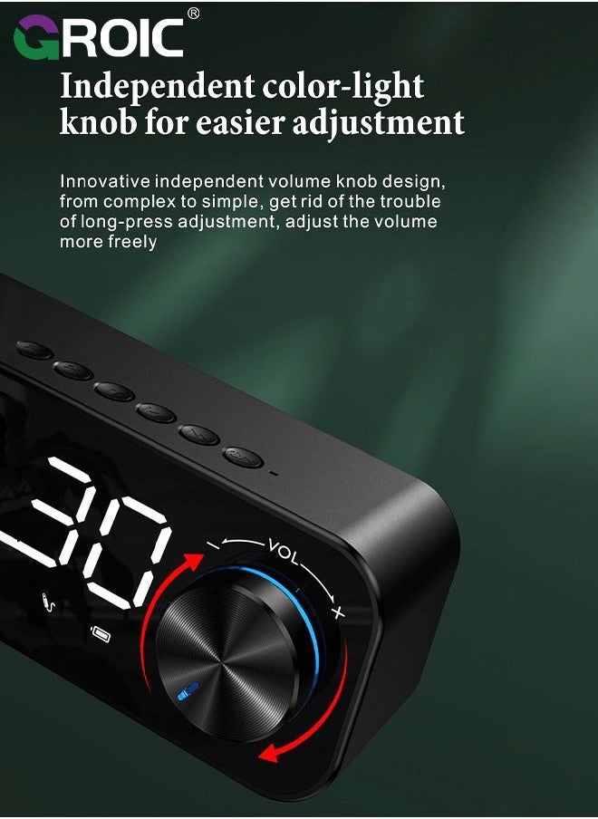 GROIC - Dual Alarm Clock Radio with Weekday/Weekend, LED Display for Bedroom, USB Charging Port, Precise Volume Control, Auto-Off Timer - Image 1