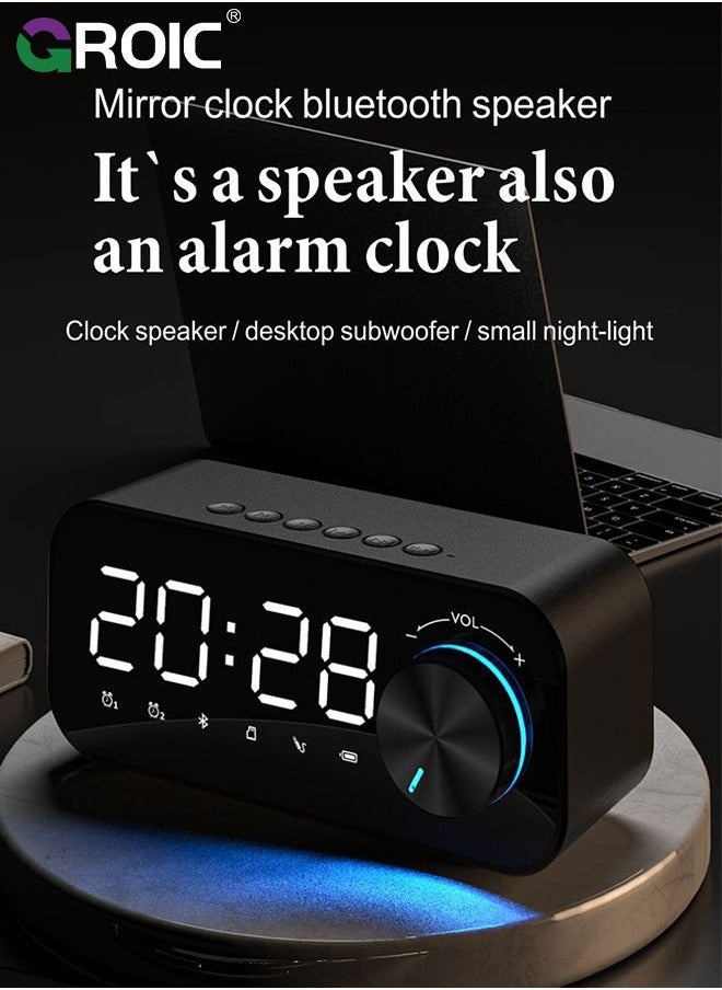 GROIC - Dual Alarm Clock Radio with Weekday/Weekend, LED Display for Bedroom, USB Charging Port, Precise Volume Control, Auto-Off Timer - Image 1