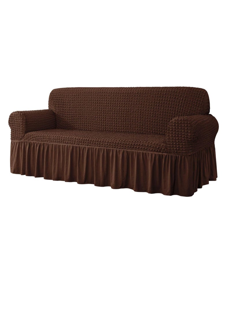 TRASSLE Sofa Cover,Universal Sofa Slipcover, Couch Cover Chair Furniture Protector Cover,Washable High Elastic Stretchable with Skirt Country Style - Image 1