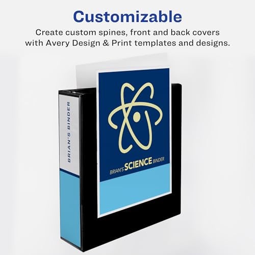 Avery Heavy-Duty View 3 Ring Binder, 4 Inch One Touch EZD Rings, 4.5 Inch Spine, 1 Red Binder (79326) - Image 3