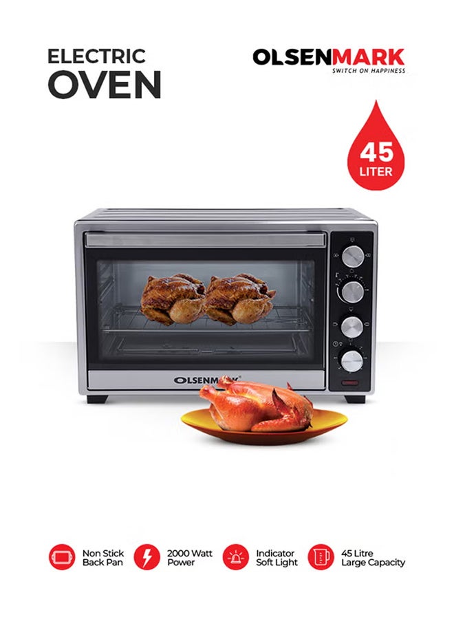 أولسنمارك فرن ذو حمل حراري 45 L 2000 W OMO2266G أسود - Image 1