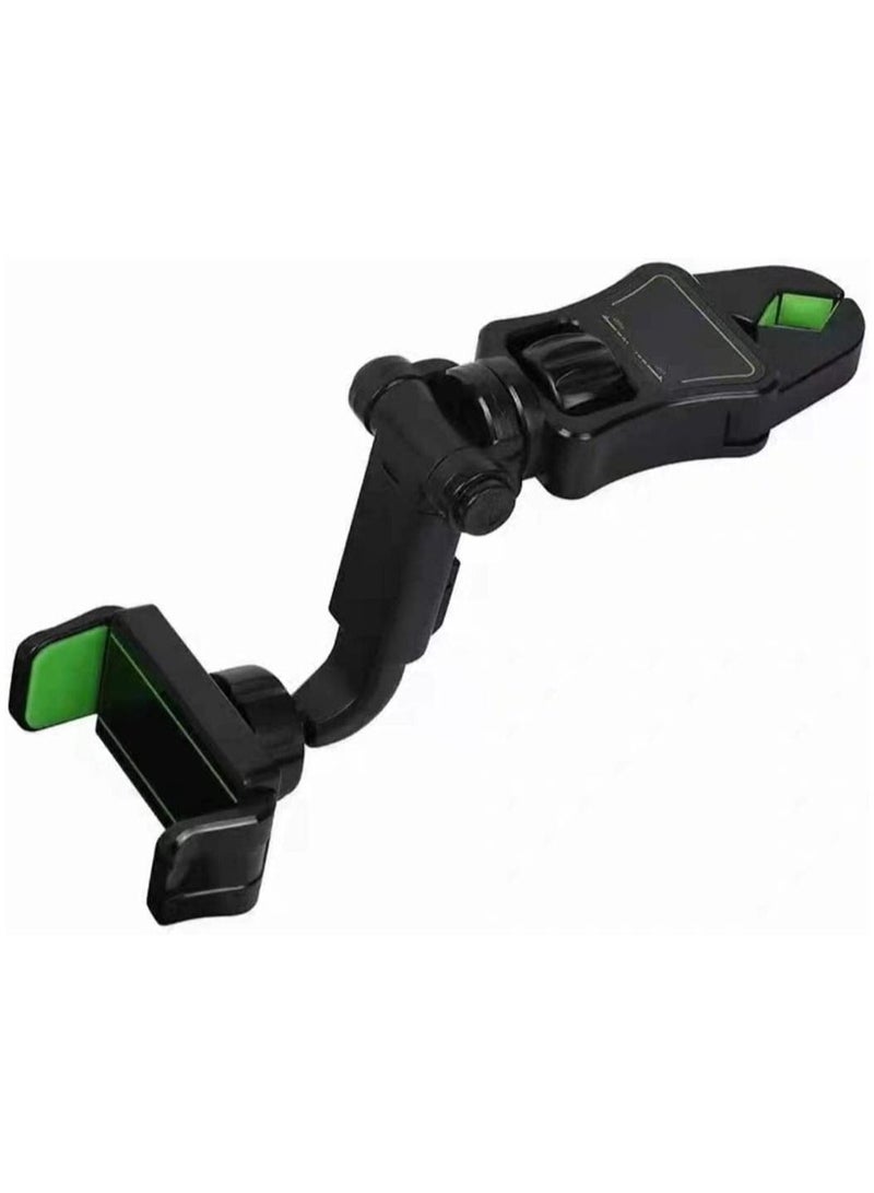 360° Rearview Mirror Car Phone Holder Degree Rotation Foldable Telescopic Navigation Mobile Phone Stand Adjustable Car Phone Mount - Image 1