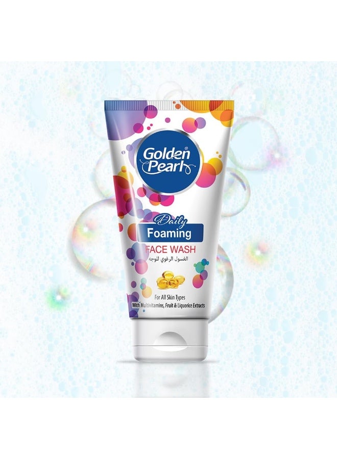 Golden Pearl Golden Pearl Foam Facial Wash - Acne Foam Cleanser for Face - Salicylic Acid Cleanser for Dry Skin - Facial Cleanser - Daily Exfoliating Face Wash for Men & Women 150ml - Image 1
