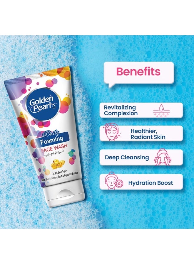 Golden Pearl Golden Pearl Foam Facial Wash - Acne Foam Cleanser for Face - Salicylic Acid Cleanser for Dry Skin - Facial Cleanser - Daily Exfoliating Face Wash for Men & Women 150ml - Image 4
