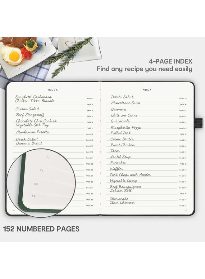 &And Per Se Empty Recipe Book to Write in Your Own Recipes, Blank Cookbook Diary for Organizing Your Recipes, Hardcover - 5.4 x 8.25 Inch (Black) - Image 4