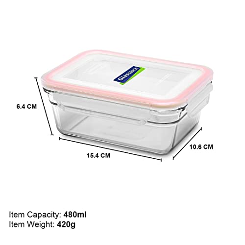 Glasslock Korea Tempered Glass Baking Dish with Lid - Ring Taper 480ml Rectangle - Pudding Tray/Containers - Airtight Kitchen Storage Bowl/Container - Oven/Microwave/Dishwasher/Fridge/Freezer Safe - Image 5