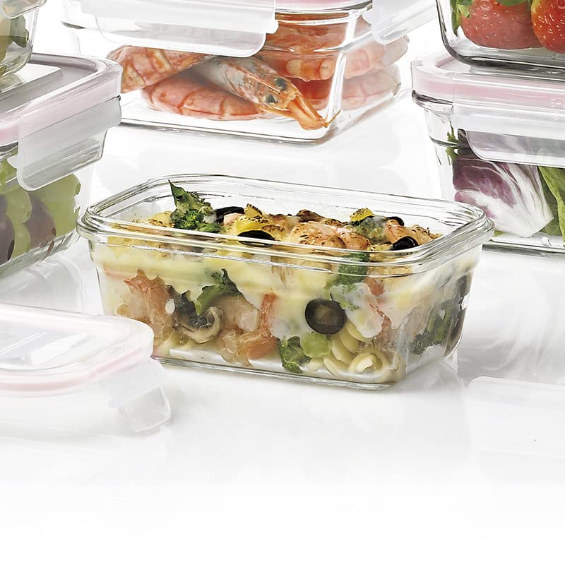Glasslock Korea Tempered Glass Baking Dish with Lid - Ring Taper 480ml Rectangle - Pudding Tray/Containers - Airtight Kitchen Storage Bowl/Container - Oven/Microwave/Dishwasher/Fridge/Freezer Safe - Image 2