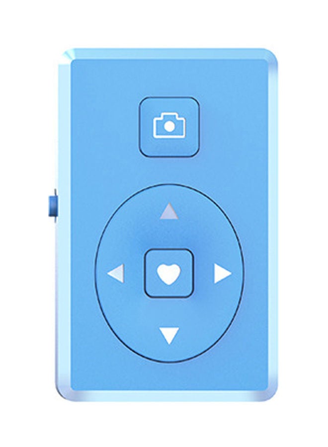 NIBEMINENT Wireless Bluetooth Selfie Camera Shutter Page Turning Remote Control for Phone Blue - Image 1
