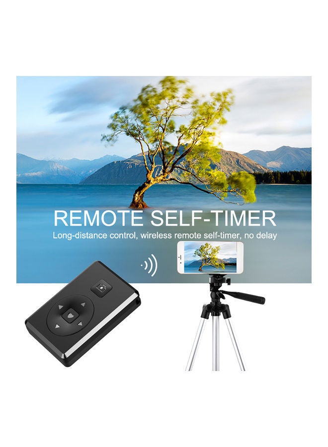 NIBEMINENT Wireless Bluetooth Selfie Camera Shutter Page Turning Remote Control for Phone Blue - Image 3