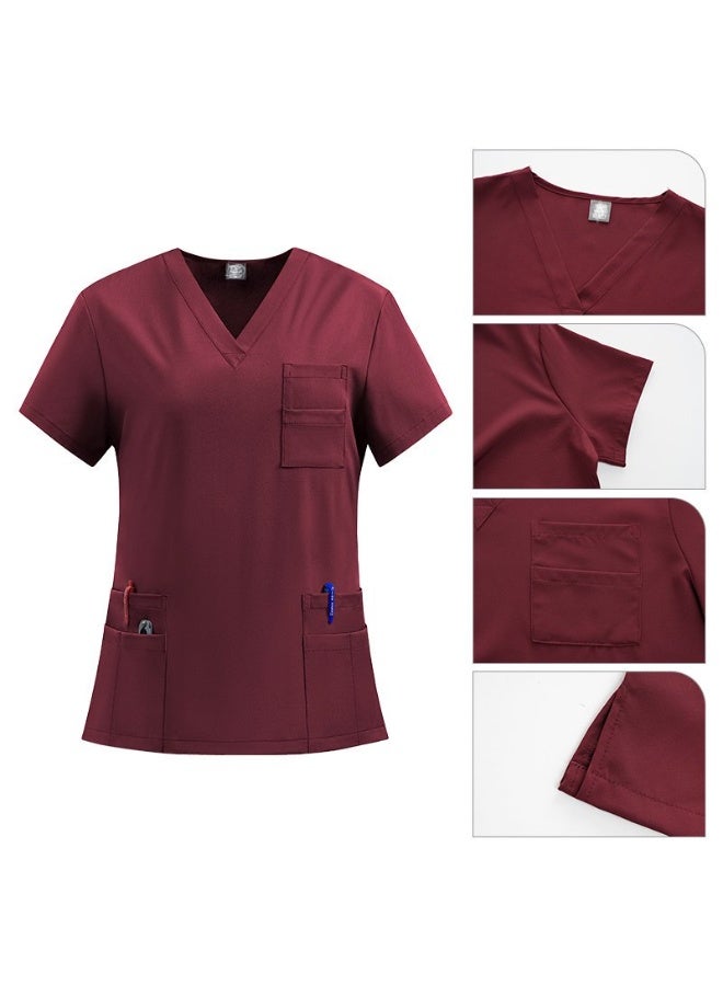 Joychic Womens Men Medical Scrubs Set Unisex Scrub Top and Scrub Pant Set Medical Uniform Scrubs Medical Uniform Set - Image 4