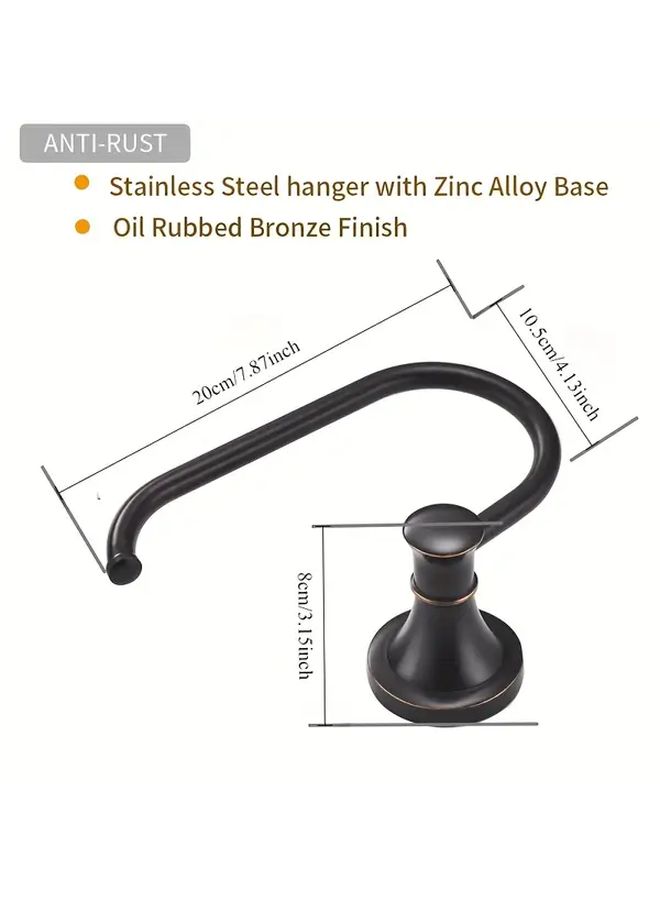 Golden Oil Rubbed Bronze Toilet Paper Holder Wall Mounted Rustproof Bathroom Accessory - Image 3
