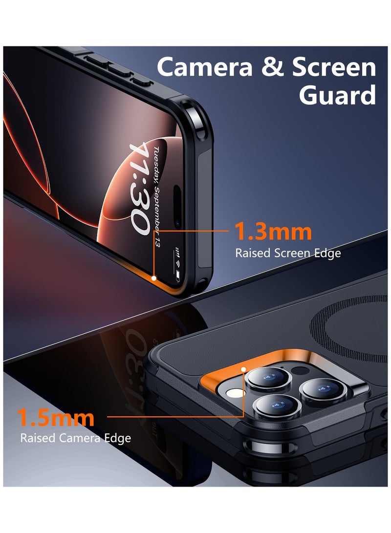 Magnetic Case Cover for iPhone 16 Pro Max 5G, [Compatible with Magsafe][Mil-Grade Drop Protection] Dropproof Heavy Duty Tough Rugged Shockproof Phone Back Case for iPhone 16 Pro Max 5G, Black - Image 5