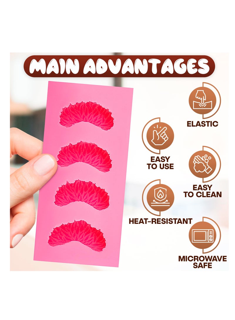 Excefore Fruit Snack Molds Silicone, Candy Silicone Molds & Ice Cube Trays, 5Pcs Fruit Shaped Silicone Mold, Pineapple Slice Silicone Mold, 3D Strawberry Silicone Mold, for Handmade Jelly - Image 4