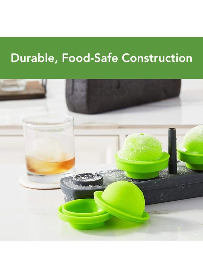 Tovolo Seamless Sphere Ice System, Compact, 2.5 Inch Crystal Clear Spheres - Set of 4 Molds,Black - Image 5